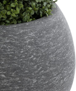 GloboStar® Artificial Garden COLUMBIA 20797 Επιδαπέδιο Πολυεστερικό Τσιμεντένιο Κασπώ Γλάστρα - Flower Pot Γκρι Φ40 x Υ35cm 17 20797 7