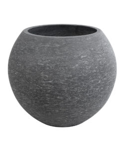 GloboStar® GloboStar® Artificial Garden COLUMBIA 20798 Επιδαπέδιο Πολυεστερικό Τσιμεντένιο Κασπώ Γλάστρα - Flower Pot Γκρι Φ60 x Υ51cm