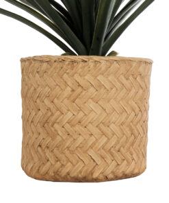 GloboStar® Artificial Garden MEDRANO 20799 ΣΕΤ 2 Διακοσμητικά Πολυεστερικά Τσιμεντένιά Κασπώ Γλάστρες - Flower Pots Μπεζ A:Φ25 x Υ23cm B:Φ25 x Υ23cm 16 20799 5