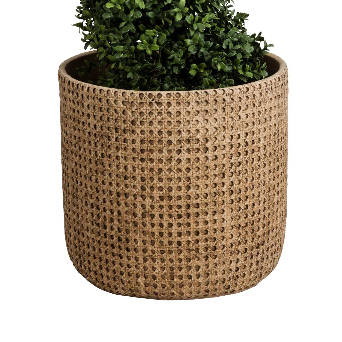 GloboStar® Artificial Garden GIUSEPPE 20800 Διακοσμητικό Πολυεστερικό Τσιμεντένιο Κασπώ Γλάστρα - Flower Pot Καφέ Φ35 x Υ33cm 4 GloboStar® Artificial Garden GIUSEPPE 20800 Διακοσμητικό Πολυεστερικό Τσιμεντένιο Κασπώ Γλάστρα - Flower Pot Καφέ Φ35 x Υ33cm - Image 2