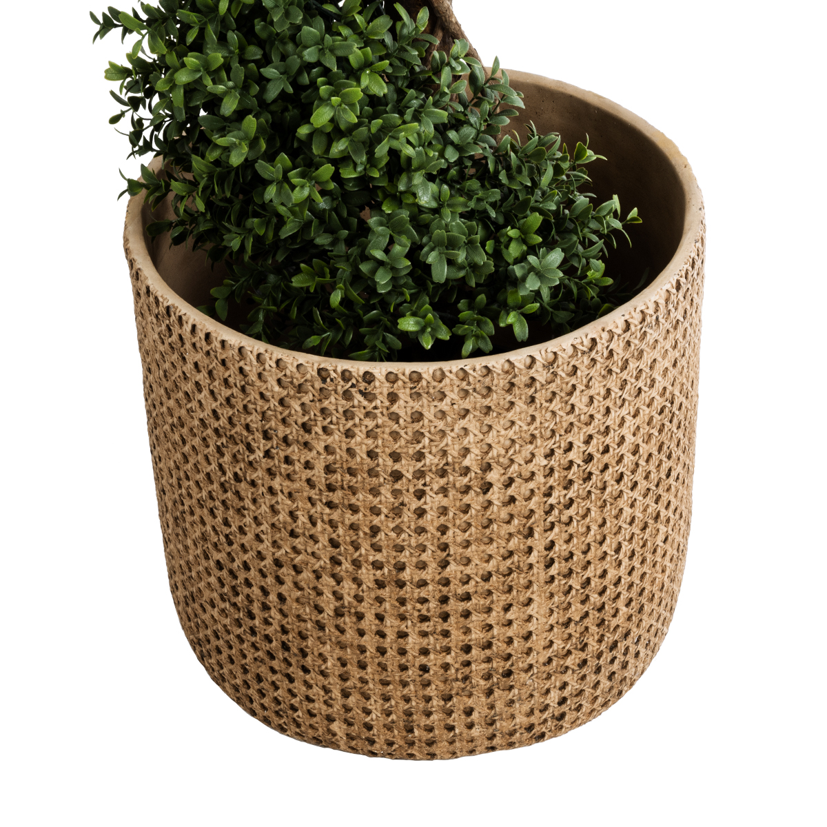 GloboStar® Artificial Garden GIUSEPPE 20800 Διακοσμητικό Πολυεστερικό Τσιμεντένιο Κασπώ Γλάστρα - Flower Pot Καφέ Φ35 x Υ33cm 5 GloboStar® Artificial Garden GIUSEPPE 20800 Διακοσμητικό Πολυεστερικό Τσιμεντένιο Κασπώ Γλάστρα - Flower Pot Καφέ Φ35 x Υ33cm - Image 3