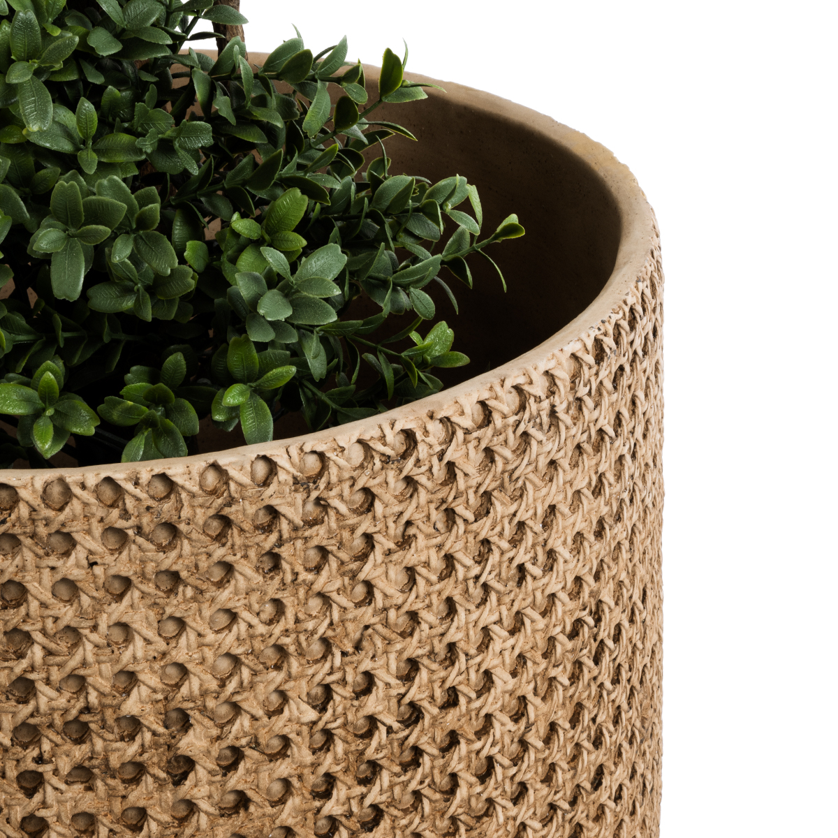 GloboStar® Artificial Garden GIUSEPPE 20800 Διακοσμητικό Πολυεστερικό Τσιμεντένιο Κασπώ Γλάστρα - Flower Pot Καφέ Φ35 x Υ33cm 8 GloboStar® Artificial Garden GIUSEPPE 20800 Διακοσμητικό Πολυεστερικό Τσιμεντένιο Κασπώ Γλάστρα - Flower Pot Καφέ Φ35 x Υ33cm - Image 6