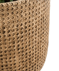 GloboStar® Artificial Garden GIUSEPPE 20800 Διακοσμητικό Πολυεστερικό Τσιμεντένιο Κασπώ Γλάστρα - Flower Pot Καφέ Φ35 x Υ33cm 19 20800 8