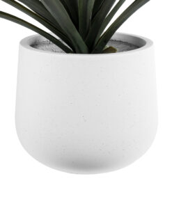 Alternative view of GloboStar® Artificial Garden CHELSEA 20802 Διακοσμητικό Πολυεστερικό Τσιμεντένιο Κασπώ Γλάστρα - Flower Pot Λευκό με Μαύρες Λεπτομέριες Μ25 x Π27 x Υ30cm