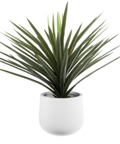 GloboStar® Artificial Garden CHELSEA 20802 Διακοσμητικό Πολυεστερικό Τσιμεντένιο Κασπώ Γλάστρα - Flower Pot Λευκό με Μαύρες Λεπτομέριες Μ25 x Π27 x Υ30cm 17 20802 6