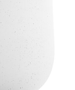 GloboStar® Artificial Garden CHELSEA 20802 Διακοσμητικό Πολυεστερικό Τσιμεντένιο Κασπώ Γλάστρα - Flower Pot Λευκό με Μαύρες Λεπτομέριες Μ25 x Π27 x Υ30cm 19 20802 8