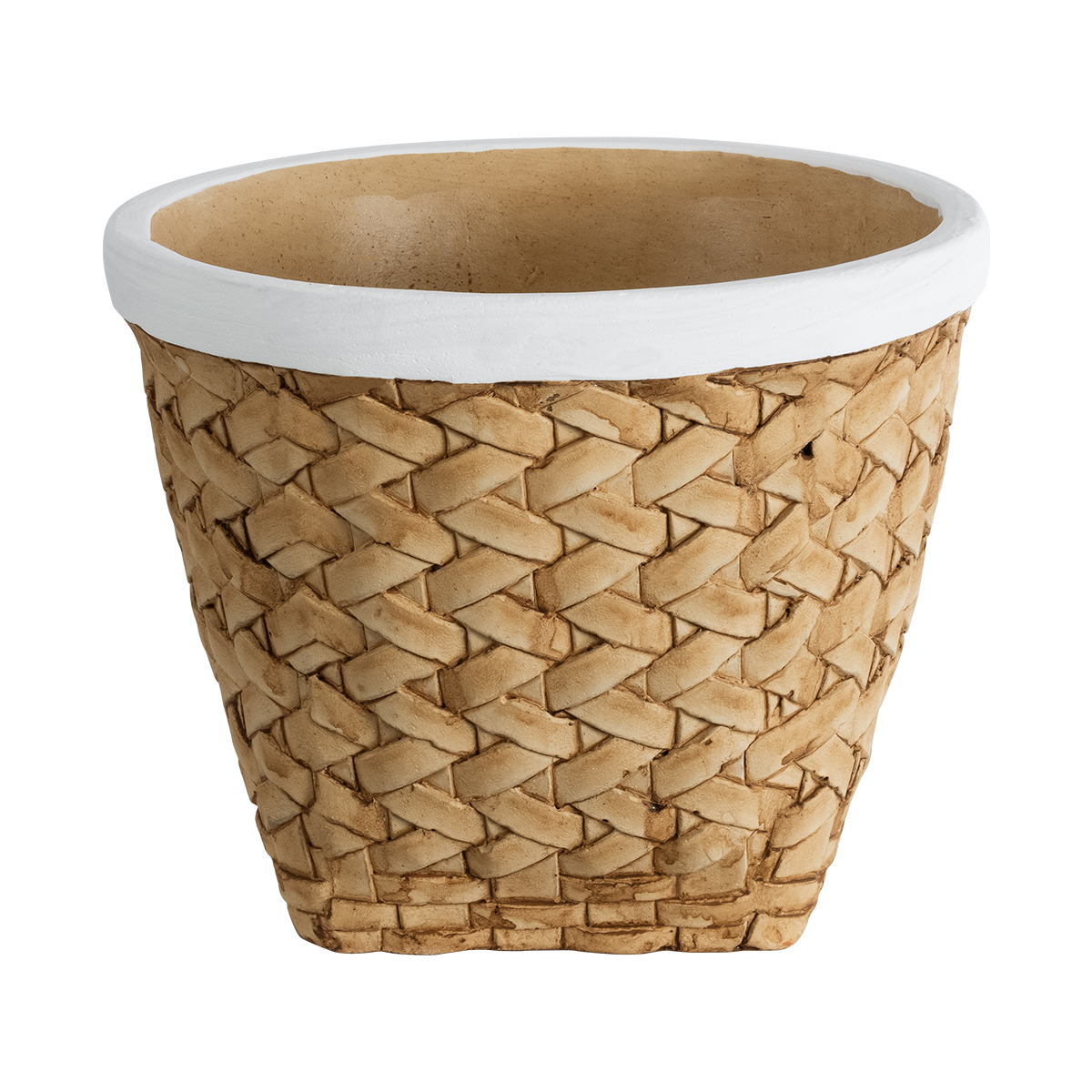 GloboStar® Artificial Garden NOTTING 20803 Διακοσμητικό Πολυεστερικό Τσιμεντένιο Κασπώ Γλάστρα - Flower Pot Μπεζ με Λευκό Φ20 x Υ16cm 3 GloboStar® GloboStar® Artificial Garden NOTTING 20803 Διακοσμητικό Πολυεστερικό Τσιμεντένιο Κασπώ Γλάστρα - Flower Pot Μπεζ με Λευκό Φ20 x Υ16cm