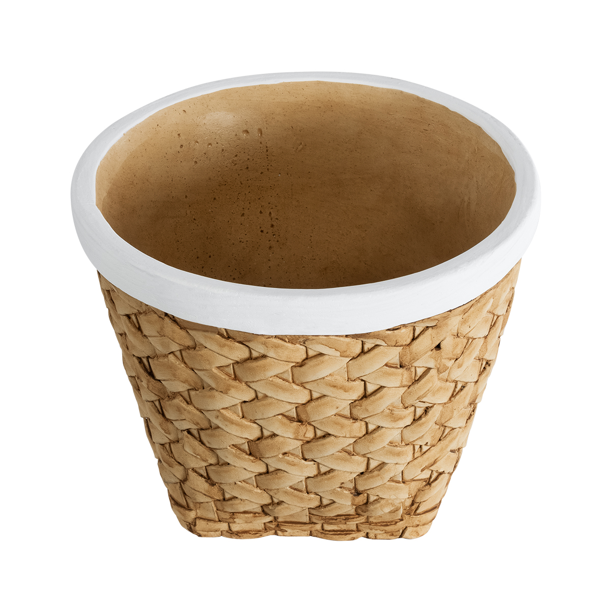 GloboStar® Artificial Garden NOTTING 20803 Διακοσμητικό Πολυεστερικό Τσιμεντένιο Κασπώ Γλάστρα - Flower Pot Μπεζ με Λευκό Φ20 x Υ16cm 4 GloboStar® Artificial Garden NOTTING 20803 Διακοσμητικό Πολυεστερικό Τσιμεντένιο Κασπώ Γλάστρα - Flower Pot Μπεζ με Λευκό Φ20 x Υ16cm - Image 2