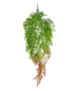 GloboStar® GloboStar® Artificial Garden HANGING FERN 20805 Τεχνητό Διακοσμητικό Κρεμαστό Φυτό Φτέρη Μ40 x Π20 x Υ88cm