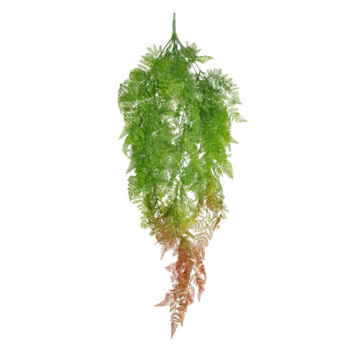 GloboStar® GloboStar® Artificial Garden HANGING FERN 20805 Τεχνητό Διακοσμητικό Κρεμαστό Φυτό Φτέρη Μ40 x Π20 x Υ88cm
