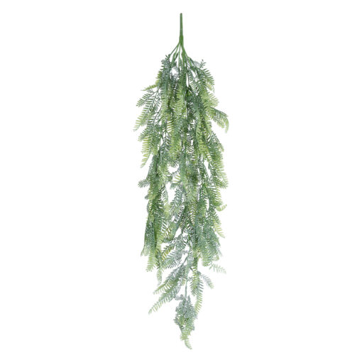 GloboStar® GloboStar® Artificial Garden HANGING FERN 20843 Τεχνητό Διακοσμητικό Κρεμαστό Φυτό Φτέρη Μ25 x Π12 x Υ85cm