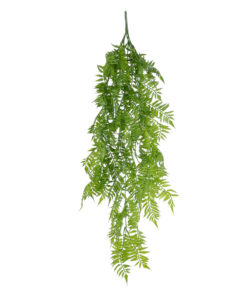GloboStar® GloboStar® Artificial Garden HANGING FERN 20853 Τεχνητό Διακοσμητικό Κρεμαστό Φυτό Φτέρη Μ30 x Π14 x Υ85cm