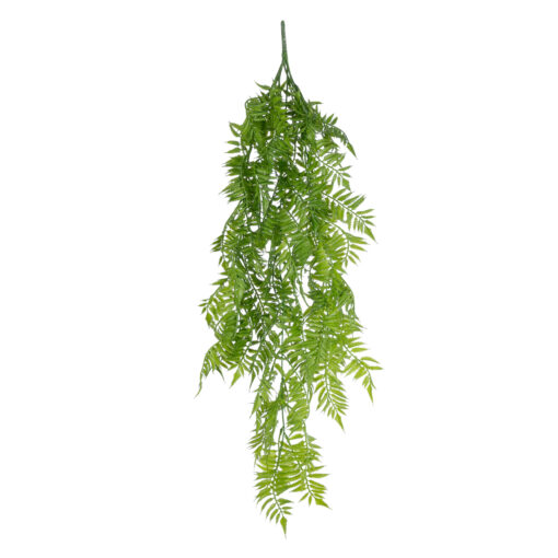GloboStar® GloboStar® Artificial Garden HANGING FERN 20853 Τεχνητό Διακοσμητικό Κρεμαστό Φυτό Φτέρη Μ30 x Π14 x Υ85cm