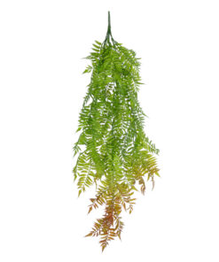 GloboStar® GloboStar® Artificial Garden HANGING FERN 20854 Τεχνητό Διακοσμητικό Κρεμαστό Φυτό Φτέρη Μ30 x Π14 x Υ85cm