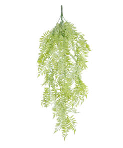 GloboStar® GloboStar® Artificial Garden HANGING FERN 20855 Τεχνητό Διακοσμητικό Κρεμαστό Φυτό Φτέρη Μ30 x Π14 x Υ85cm