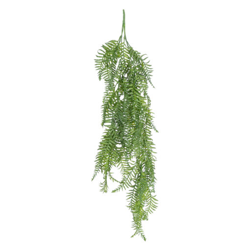GloboStar® GloboStar® Artificial Garden HANGING FERN 20861 Τεχνητό Διακοσμητικό Κρεμαστό Φυτό Φτέρη Μ28 x Π15 x Υ90cm