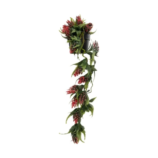 GloboStar® GloboStar® Artificial Garden HANGING RED PINE CONE 20869 Τεχνητό Κρεμαστό Διακοσμητικό Φυτό Κόκκινο Κουκουνάρι Μ17 x Π17 x Υ50cm