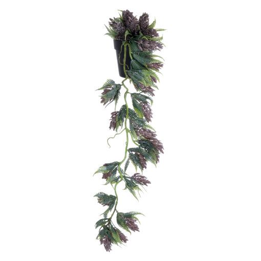 GloboStar® GloboStar® Artificial Garden HANGING BROWN PINE CONE 20870 - Τεχνητό Κρεμαστό Διακοσμητικό Φυτό Κουκουνάρι Φ15 x Y60cm