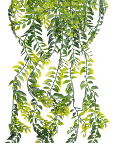 Alternative view of GloboStar® Artificial Garden HANGING FERN 20877 - Τεχνητό Κρεμαστό Διακοσμητικό Φυτό Φτέρη  Φ23 x Y70cm