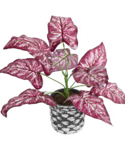 GloboStar® GloboStar® Artificial Garden RED POLKA 20887 Τεχνητό Διακοσμητικό Φυτό Κόκκινη Πόλκα Φ38 x Υ33cm
