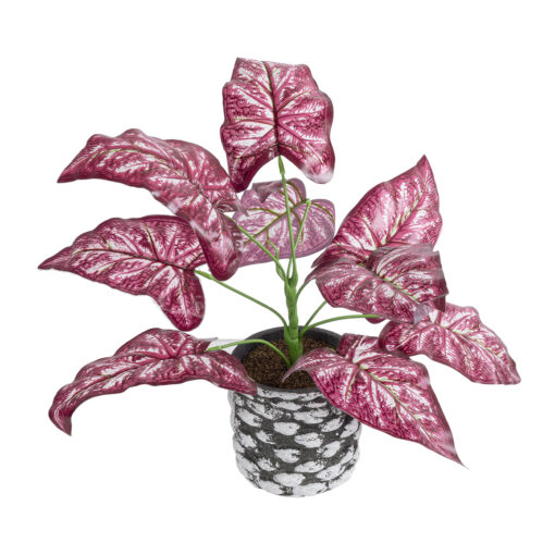 GloboStar® GloboStar® Artificial Garden RED POLKA 20887 Τεχνητό Διακοσμητικό Φυτό Κόκκινη Πόλκα Φ38 x Υ33cm