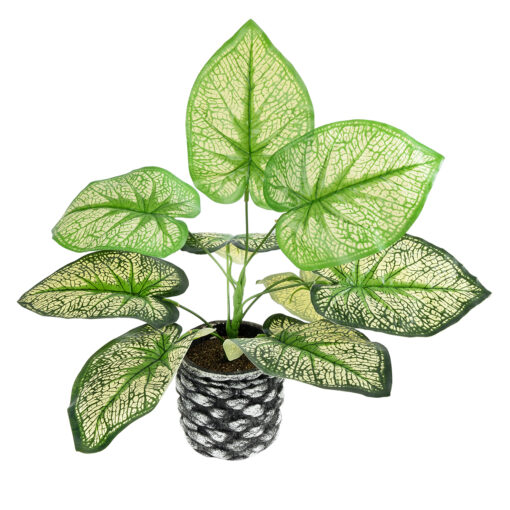 GloboStar® GloboStar® Artificial Garden CALADIUM 20889 Τεχνητό Διακοσμητικό Φυτό Τροπικό Καλάδιο Φ40 x Υ33cm