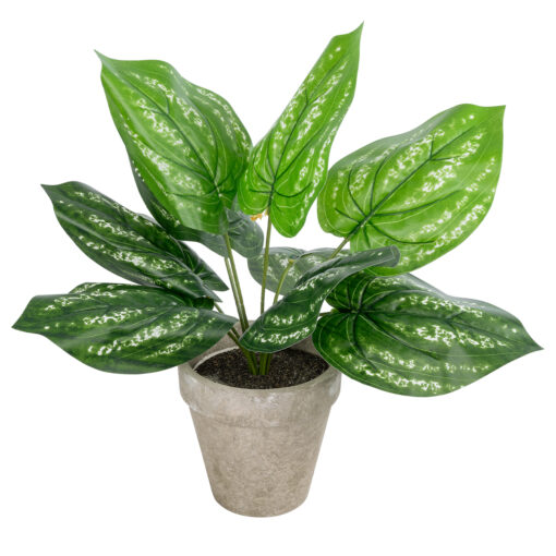 GloboStar® GloboStar® Artificial Garden SILVER POTHOS POTTED PLANT 20896 Διακοσμητικό Φυτό Πόθος Φ40 x Υ33cm