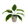 GloboStar® GloboStar® Artificial Garden YELLOW HOSTA PLANT 20899 Τεχνητό Διακοσμητικό Φυτό Κίτρινη Χόστα Φ45 x Υ40cm