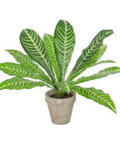 GloboStar® GloboStar® Artificial Garden  ZEBRA POTTED PLANT 20906 Διακοσμητικό Φυτό Ζέμπρα Φ40 x Υ33cm