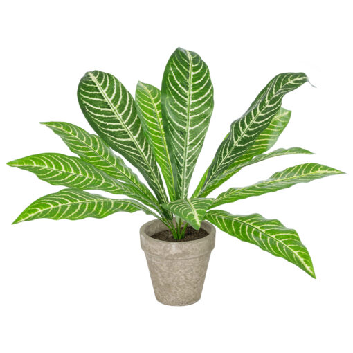 GloboStar® GloboStar® Artificial Garden  ZEBRA POTTED PLANT 20906 Διακοσμητικό Φυτό Ζέμπρα Φ40 x Υ33cm