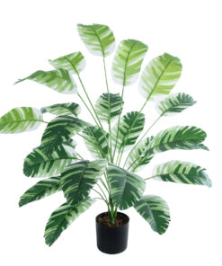 GloboStar® GloboStar® Artificial Garden BANANA ZEBRA PLANT 20918 - Διακοσμητικό Φυτό Μπανανιά Ζέβρα Φ83 x Υ80cm