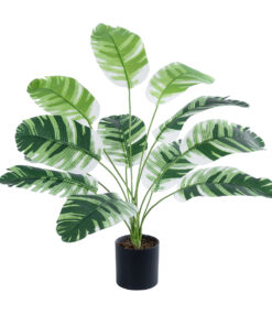 GloboStar® GloboStar® Artificial Garden BANANA PLANT ZEBRA 20929 - Διακοσμητικό Φυτό Μπανανιά Ζέβρα Φ70 x Υ55cm