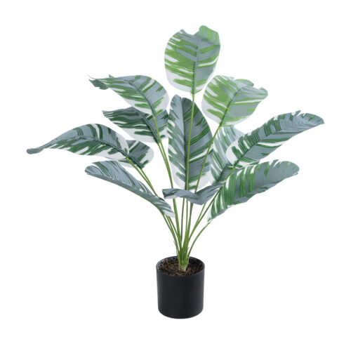 GloboStar® GloboStar® Artificial Garden BANANA PLANT ZEBRA 20930 - Διακοσμητικό Φυτό Μπανανιά Ζέβρα Φ70 x Υ55cm