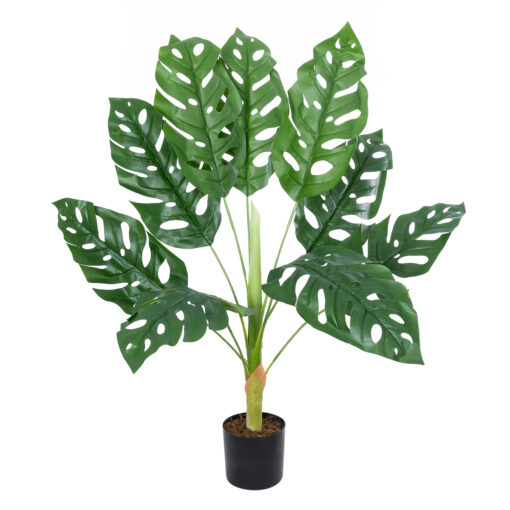 GloboStar® GloboStar® Artificial Garden MONSTERA PLANT 20937 - Διακοσμητικό Φυτό Μονστέρα Φ90 x Υ80cm