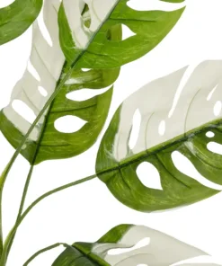 GloboStar® Artificial Garden ALBINO MONSTERA 20938 Τεχνητό Διακοσμητικό Φυτό Πράσινη & Λευκή Μονστέρα Μ90 x Π90 x Υ90cm 7 20938 3