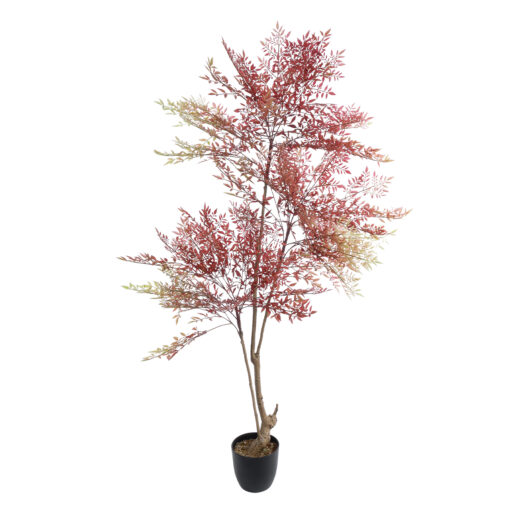GloboStar® GloboStar® Artificial Garden RED NANDINA PLANT 20966 Διακοσμητικό Φυτό Κόκκινη Ναντίνα Φ66 x Υ150cm