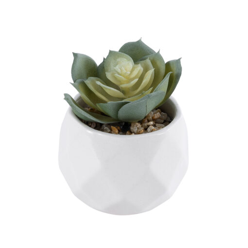 GloboStar® GloboStar® Artificial Garden SUCCULENT ECHEVERIA 20980 Διακοσμητικό Φυτό Παχύφυτο Εχεβέρια Υ7.5cm