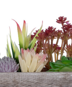 GloboStar® Artificial Garden SUCCULENT VARIUS PLANT POTTED 21033 Διακοσμητικό Φυτό Μίξ Μ29 x Π10 x Υ18cm 12 21033 5