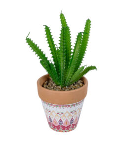 GloboStar® GloboStar® Artificial Garden SUCCULENT EUPHORBIA POTTED PLANT 21052 Διακοσμητικό Φυτό Ευφορβία Φ18 x Υ23cm