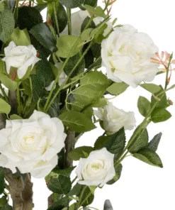 Alternative view of GloboStar® Artificial Garden WHITE ROSES 21069 Τεχνητό Διακοσμητικό Δέντρο Τριανταφυλλιά Μ50 x Π50 x Υ90cm
