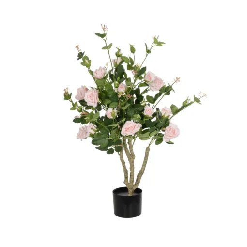 GloboStar® GloboStar® Artificial Garden LIGHT PINK ROSES 21071 Τεχνητό Διακοσμητικό Δέντρο Τριανταφυλλιά Μ50 x Π50 x Υ90cm