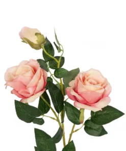 Alternative view of GloboStar® Artificial Garden PINK ROSE 20984 Διακοσμητικό Φυτό Ροζ Τριαντάφυλλα  Υ38cm