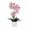GloboStar® GloboStar® Artificial Garden PINK ORCHID 21077 Διακοσμητικό Φυτό Ροζ Ορχιδέα Υ45cm