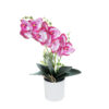 GloboStar® GloboStar® Artificial Garden PINK + FUCHSIA ORCHID 21079 Διακοσμητικό Φυτό Ροζ - Φούξια Ορχιδέα Υ45cm