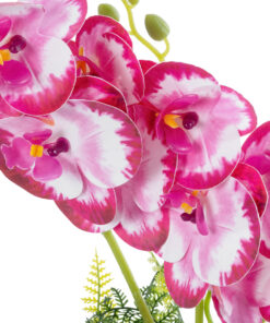 Alternative view of GloboStar® Artificial Garden PINK + FUCHSIA ORCHID 21079 Διακοσμητικό Φυτό Ροζ - Φούξια Ορχιδέα Υ45cm