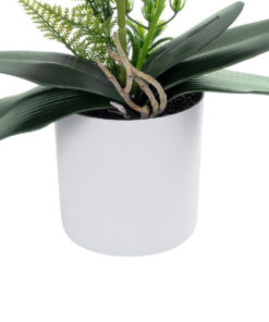 GloboStar® Artificial Garden PINK + FUCHSIA ORCHID 21079 Διακοσμητικό Φυτό Ροζ - Φούξια Ορχιδέα Υ45cm 9 21079 4