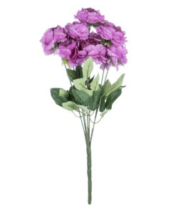 GloboStar® GloboStar® Artificial Garden  PURPLE PEONY FLOWER BRANCH 21080 Τεχνητό Διακοσμητικό Μπουκέτο Μώβ Παιώνιας Y45cm