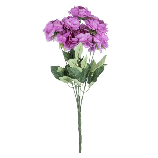 GloboStar® GloboStar® Artificial Garden  PURPLE PEONY FLOWER BRANCH 21080 Τεχνητό Διακοσμητικό Μπουκέτο Μώβ Παιώνιας Y45cm
