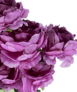 Alternative view of GloboStar® Artificial Garden  PURPLE PEONY FLOWER BRANCH 21080 Τεχνητό Διακοσμητικό Μπουκέτο Μώβ Παιώνιας Y45cm