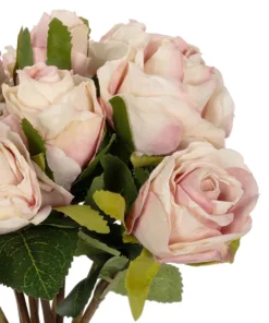 Alternative view of GloboStar® Artificial Garden PINK ROSE BOUQUET 21082 Τεχνητό Διακοσμητικό Μπουκέτο Τριαντάφυλλα Ροζ Y36cm